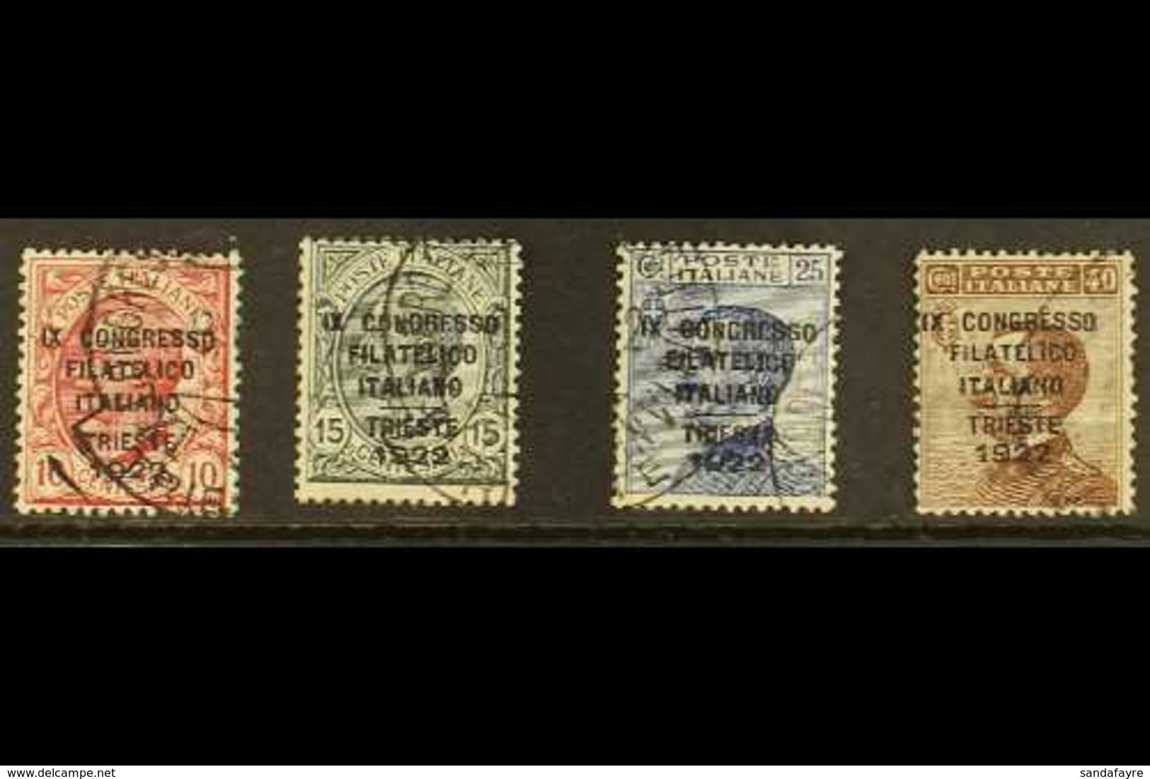 1922 Ninth Italian Philatelic Congress (Trieste) Complete Set (Sass S. 22, SG 122/25) Fine Used. (4 Stamps) For More Ima - Non Classificati