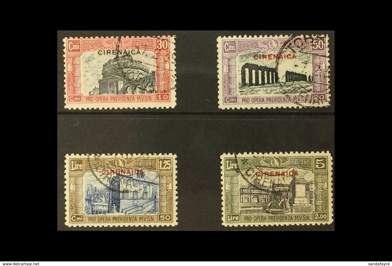 CYRENAICA 1929 Second National Defence Complete Set (Sass S. 13, SG 47/50), Fine Used. (4 Stamps) For More Images, Pleas - Altri & Non Classificati