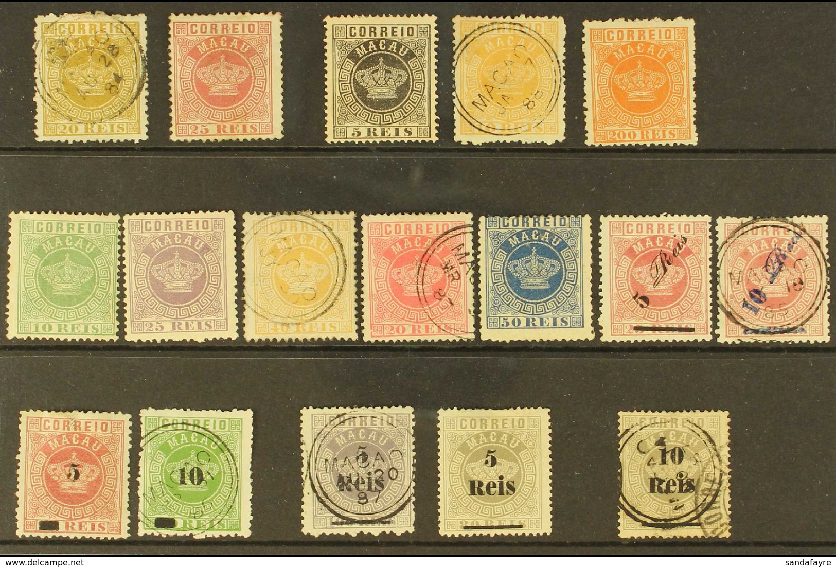1884 - 87 19TH CENTURY SELECTION. An ALL DIFFERENT Used And Unused "Crowns" Range Including 1884 Perf 12½ 20r Bistre Use - Altri & Non Classificati