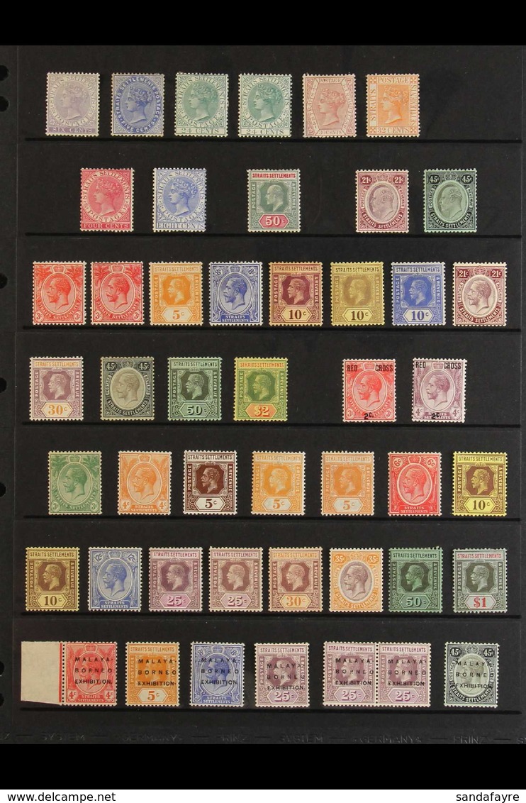 1883-1948 ALL DIFFERENT MINT COLLECTION A Most Useful Mint Collection Presented On A Pair Of Stock Pages That Includes Q - Straits Settlements