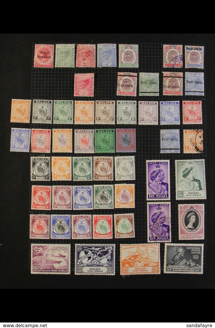 NEGRI SEMBILAN Mostly MINT COLLECTION, Incl. (all Mint) 1891-4 Set,  1935-41 Most Values To $1, 1948 Royal Silver Weddin - Altri & Non Classificati