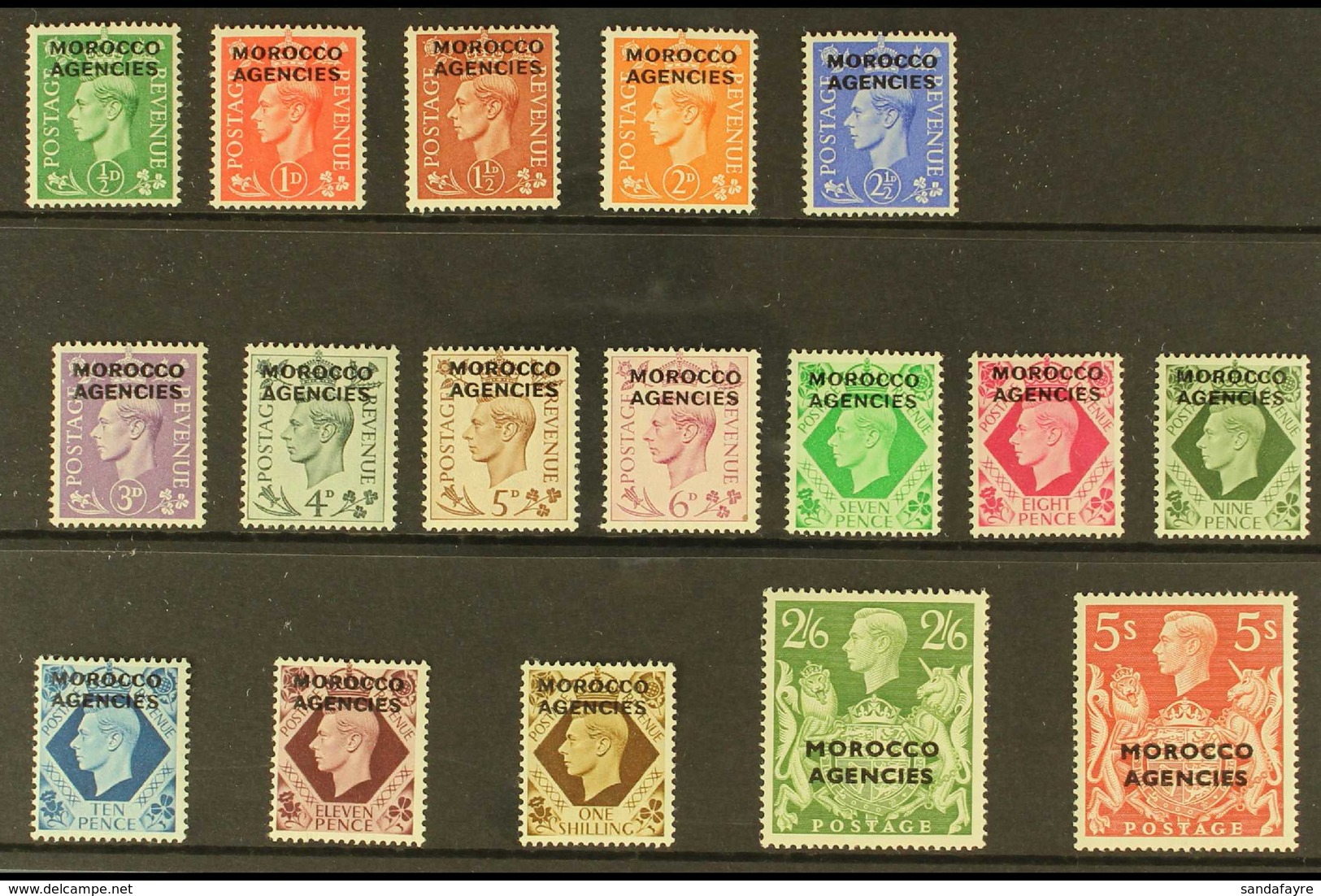 BRITISH 1949 KGVI Definitive Set, SG 77/93, Never Hinged Mint (17 Stamps) For More Images, Please Visit Http://www.sanda - Altri & Non Classificati