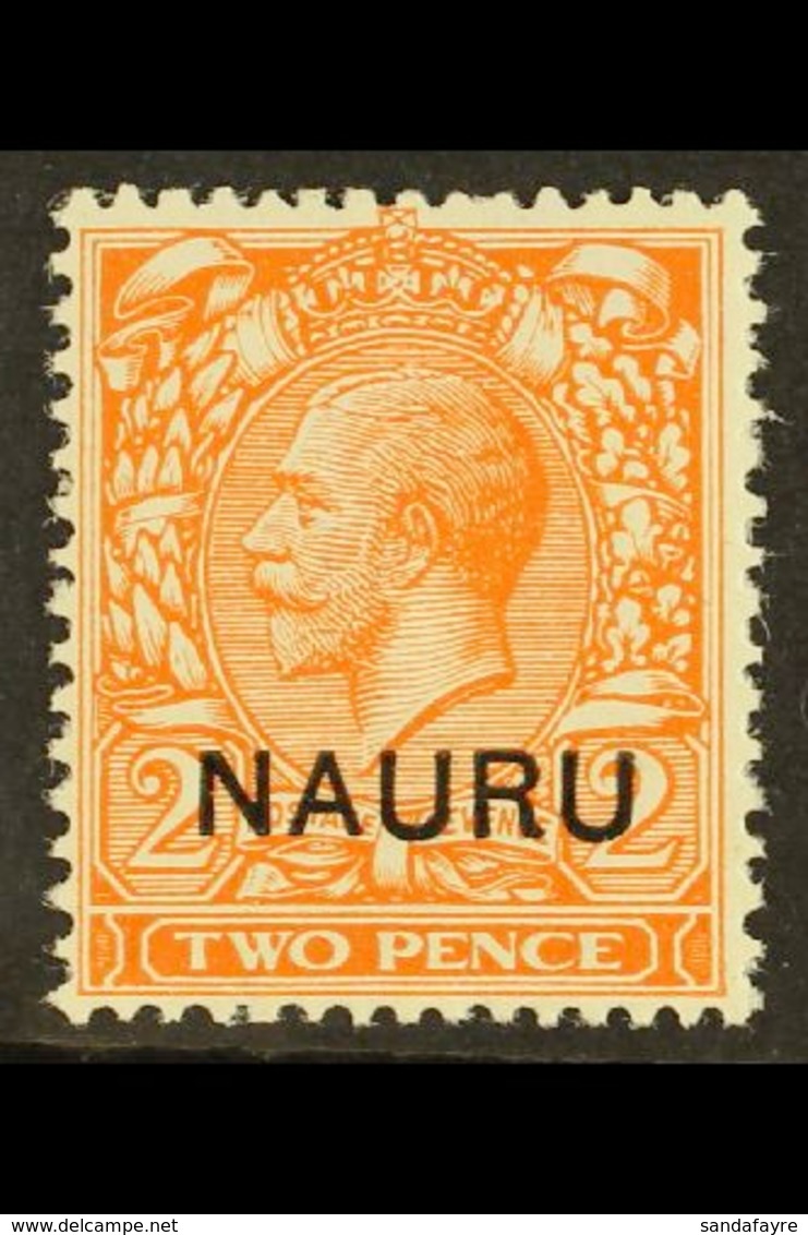 1923 2d Orange (Die II), SG 5, Never Hinged Mint. For More Images, Please Visit Http://www.sandafayre.com/itemdetails.as - Nauru