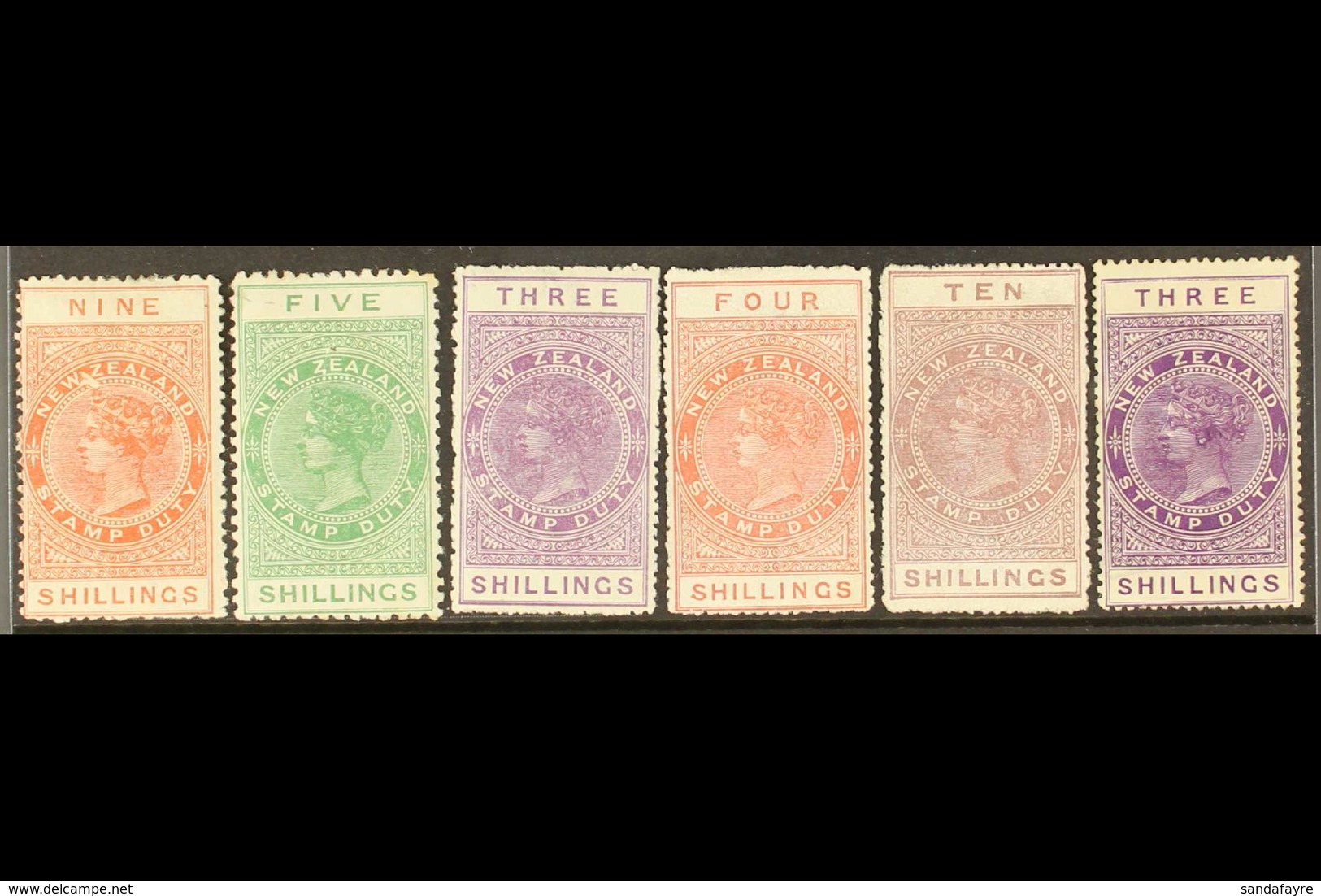 1882-1930 QV POSTAL FISCAL SELECTION Presented On A Stock Card. An ALL DIFFERENT, Attractive Selection Of Values To 9s & - Altri & Non Classificati