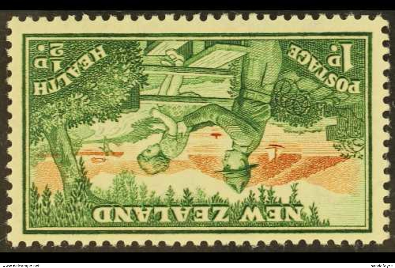 1946 1d+½d Health Stamp, Variety "Wmk Inverted", SG 678w, Very Fine NHM. For More Images, Please Visit Http://www.sandaf - Altri & Non Classificati