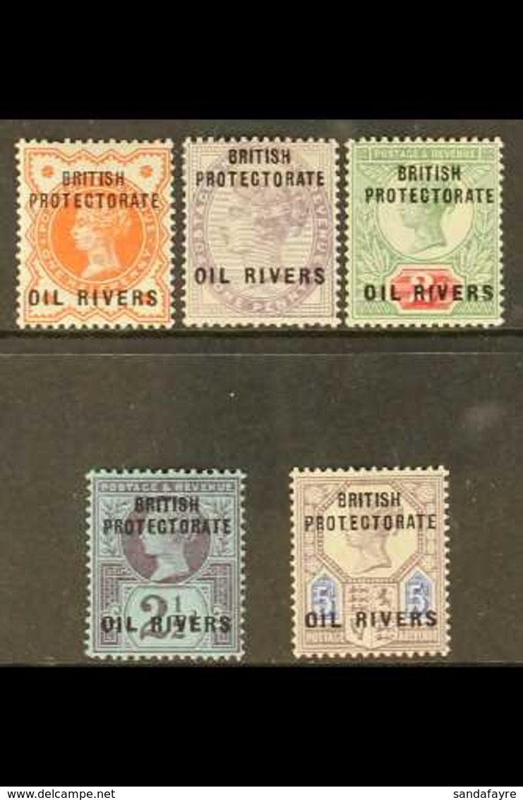 OIL RIVERS 1892-94 British Protectorate Overprints On Jubilee Set To 5d, SG 1/5, Very Fine Mint. (5 Stamps) For More Ima - Altri & Non Classificati