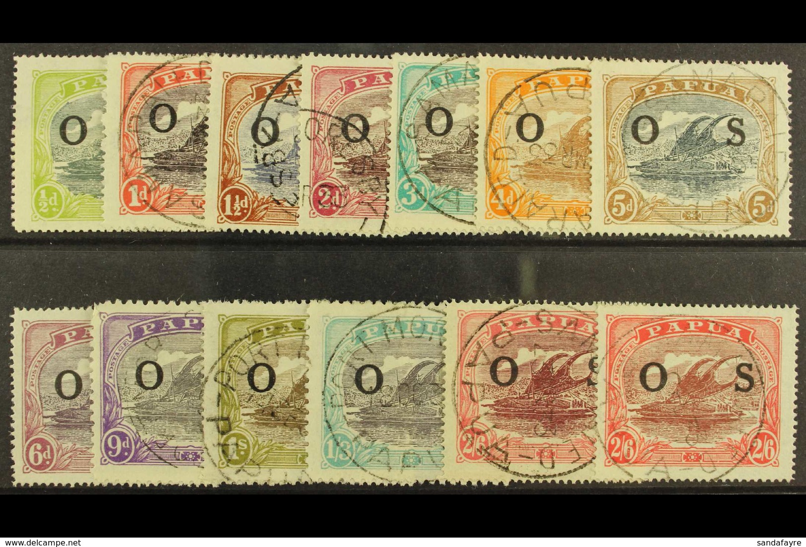 OFFICIALS 1931-32 Complete Overprinted Set, SG O55/66, With Both 2s6d Shades, Superb Cds Used. (13) For More Images, Ple - Papua Nuova Guinea