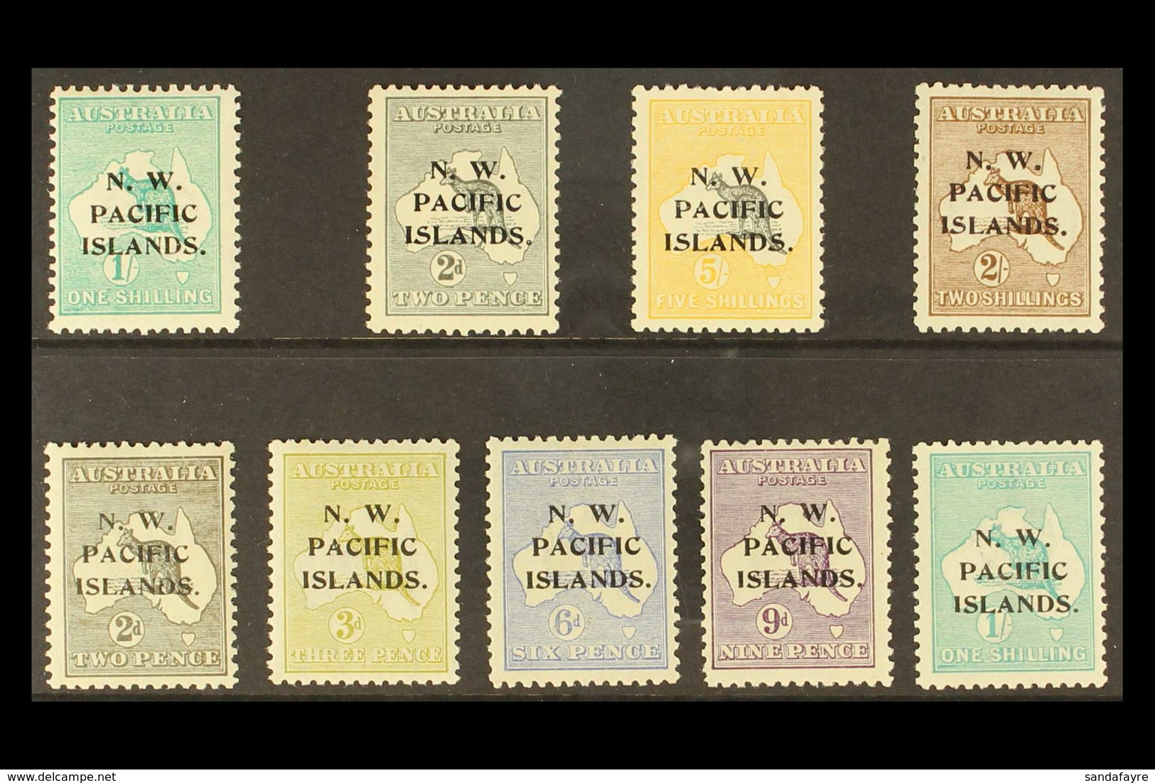 1915 - 1922 NEVER HINGED MINT OVERPRINTS ON KANGAROOS. A Small Group Of Stamps With Values To 5s In Lovely NHM Condition - Papua Nuova Guinea