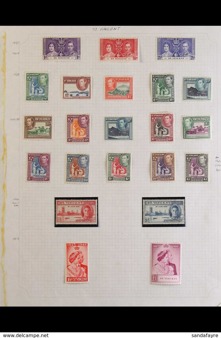 1937-1966 COMPREHENSIVE FINE MINT COLLECTION On Leaves, All Different, Almost COMPLETE For The Period (only 1965-67 Defi - St.Vincent (...-1979)