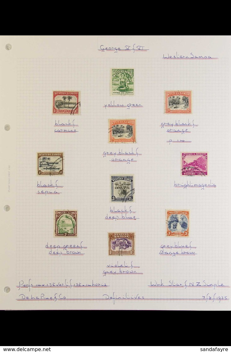 1935-52 VERY FINE USED KGVI COLLECTION Neatly Presented On Album Pages, We See 1935, 1944-9 & 1952 Definitives Sets, 194 - Samoa