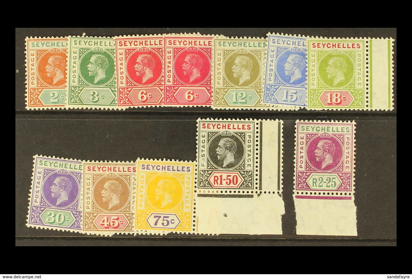1912-16 Complete Set, SG 71/81, Plus 6c Shade, Very Fine Mint, Most Incl. Top Values Never Hinged. (12 Stamps) For More  - Seychelles (...-1976)