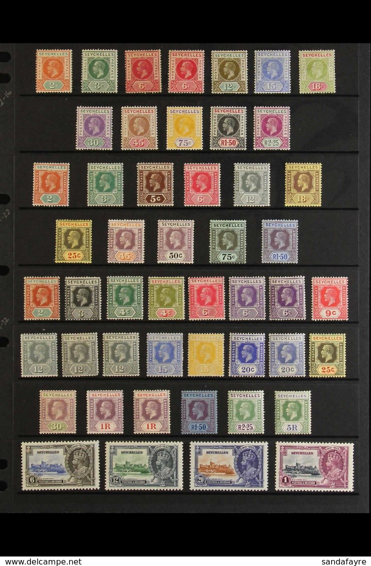 1912-35 KGV MINT COLLECTION. An Attractive, ALL DIFFERENT Collection Presented On A Stock Page With Many Better Values.  - Seychelles (...-1976)