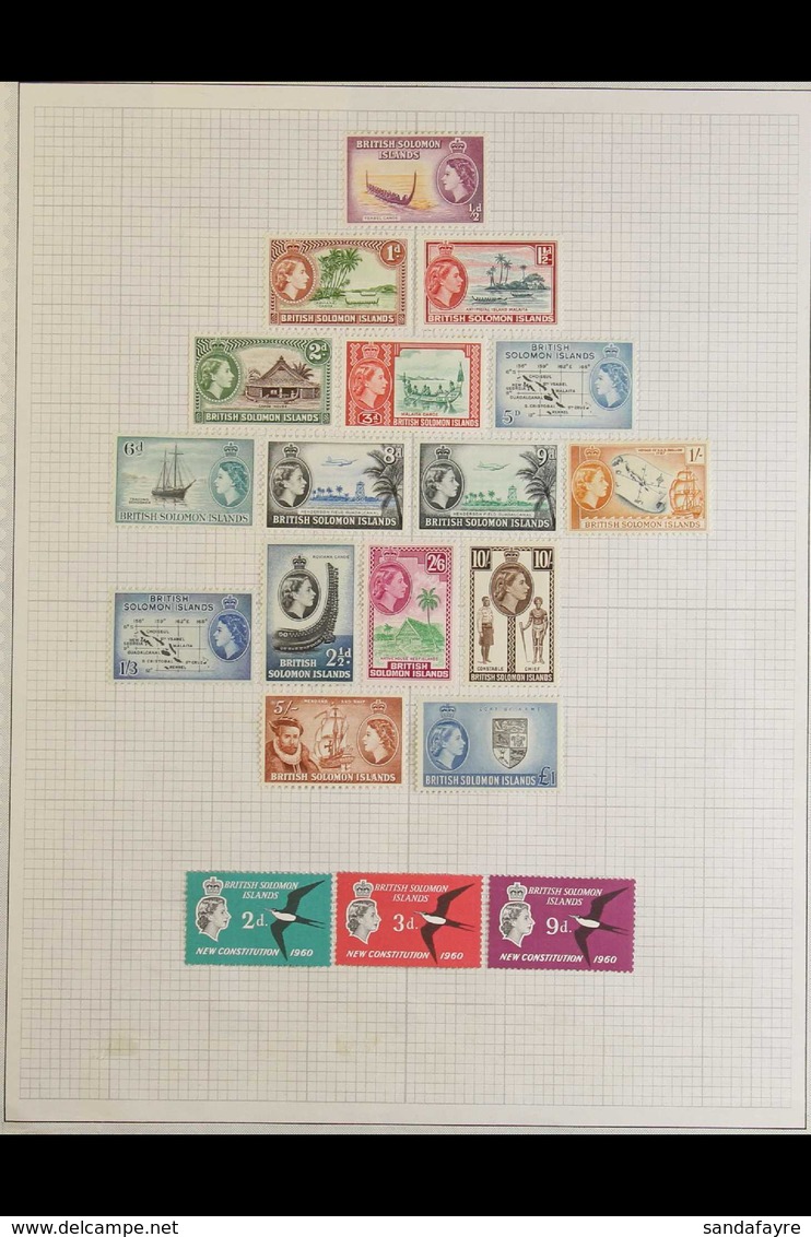 1956-1976 VERY FINE MINT & NEVER HINGED MINT COLLECTION On Pages, ALL DIFFERENT Complete Sets, Some Stamps Are Never Hin - Isole Salomone (...-1978)