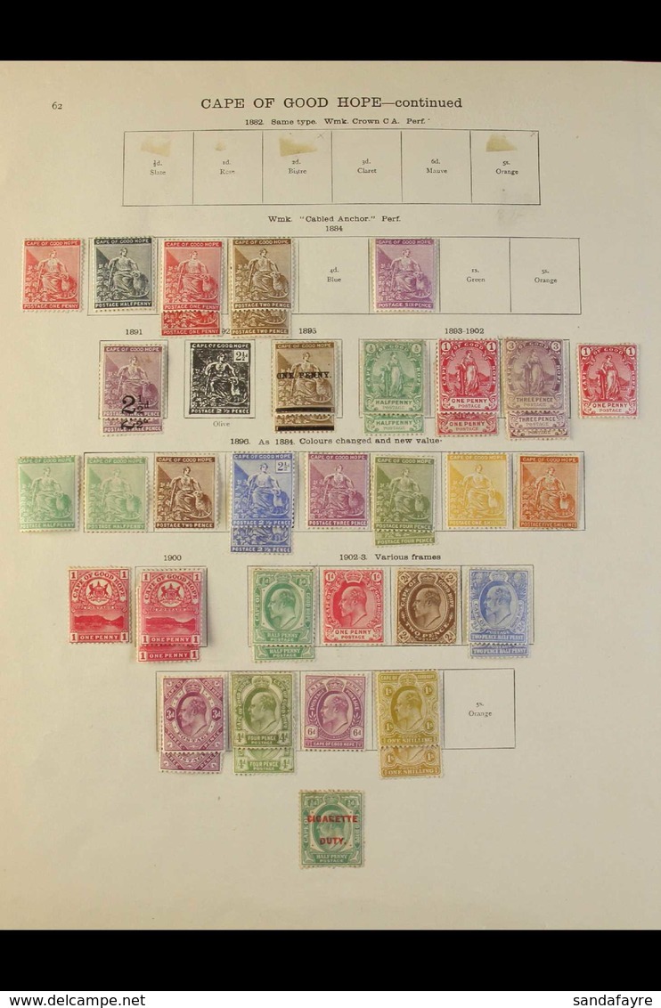 CAPE OF GOOD HOPE 1863-1904 MINT COLLECTION Presented On A Busy Double Sided Album Page. Includes 1863-64 1d & 4d Both W - Non Classificati