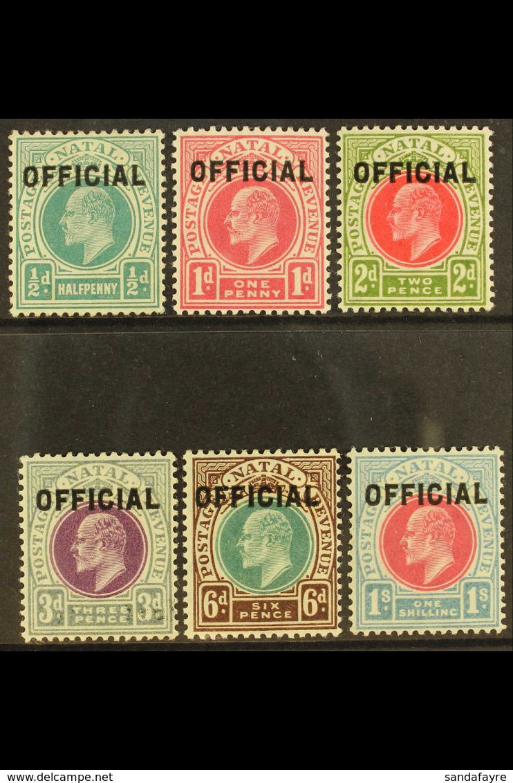 NATAL OFFICIALS 1904 King Edward VII Complete Set, SG O1/O6, Very Fine Mint. (6 Stamps) For More Images, Please Visit Ht - Non Classificati