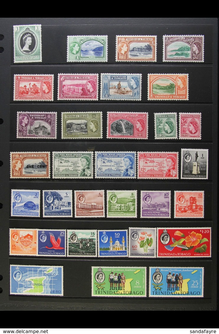 1953-61 NEVER HINGED MINT COLLECTION Presented On A Stock Page, An Attractive, Highly Complete Range To Both $4.80 Of Th - Trindad & Tobago (...-1961)