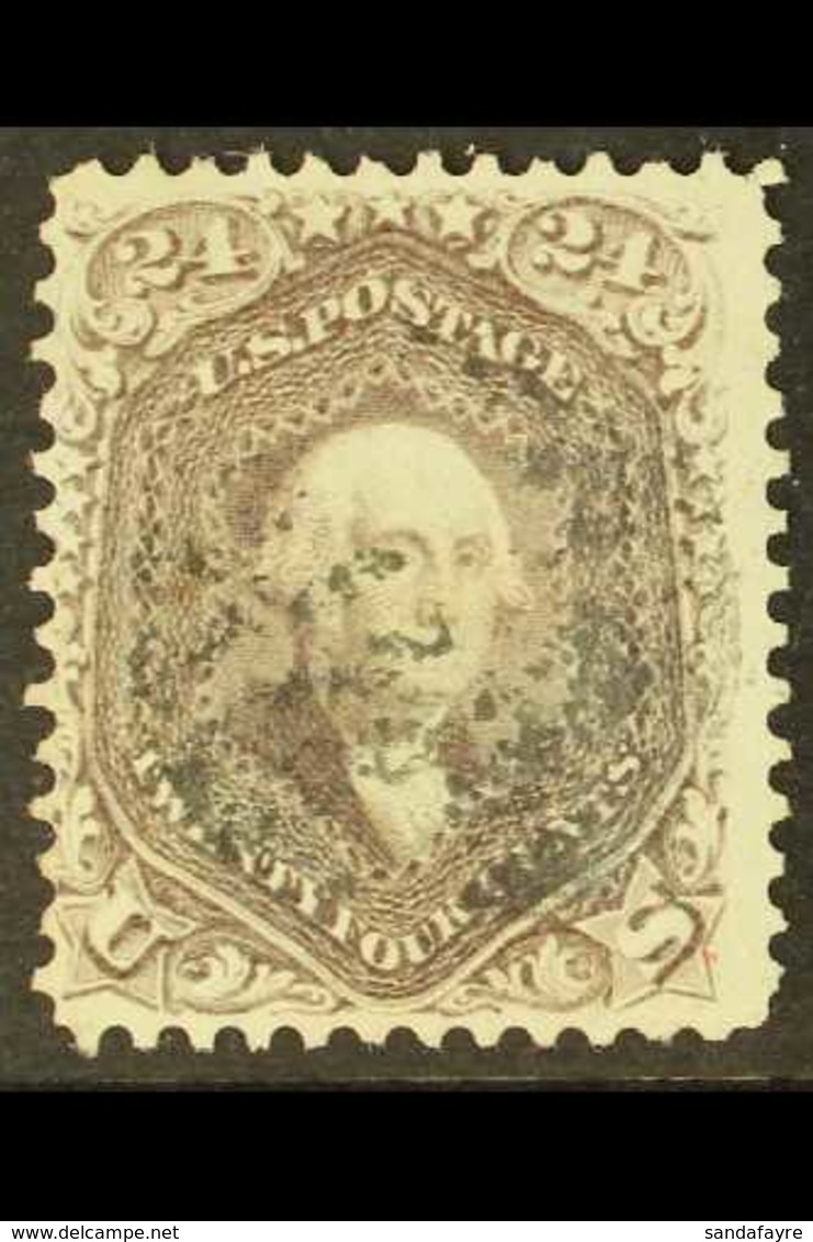 1861 - 2 24c Brown Lilac Washington, Perf 12, Sc 70a, SG 66a, Fine Used. For More Images, Please Visit Http://www.sandaf - Altri & Non Classificati