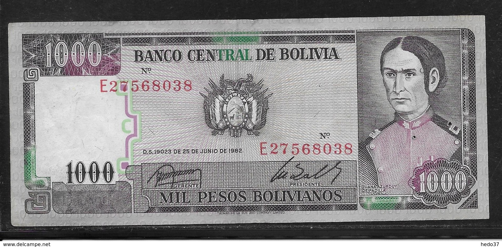 Bolivie - 1000 Pesos  - Pick N° 167 - SUP - Bolivie