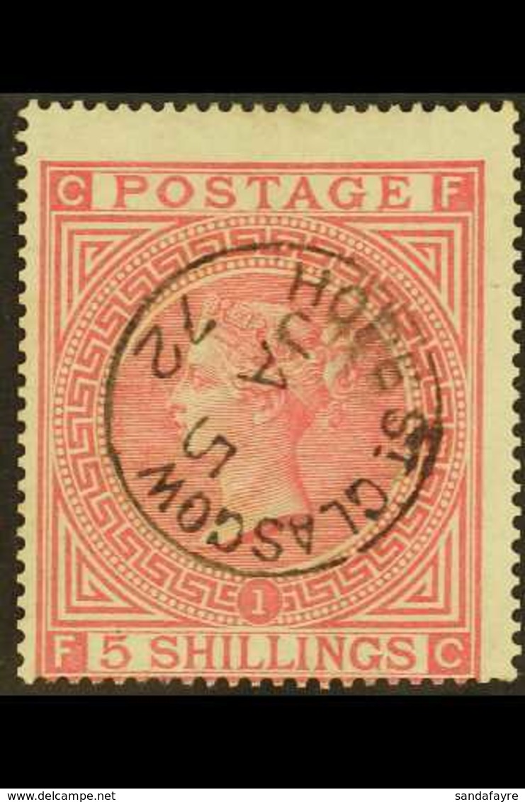 1867-83 5s Rose Plate 1, SG 126, Used With Choice, Crisp Centrally- Struck Fully Dated Little Cds Cancellation. For More - Altri & Non Classificati