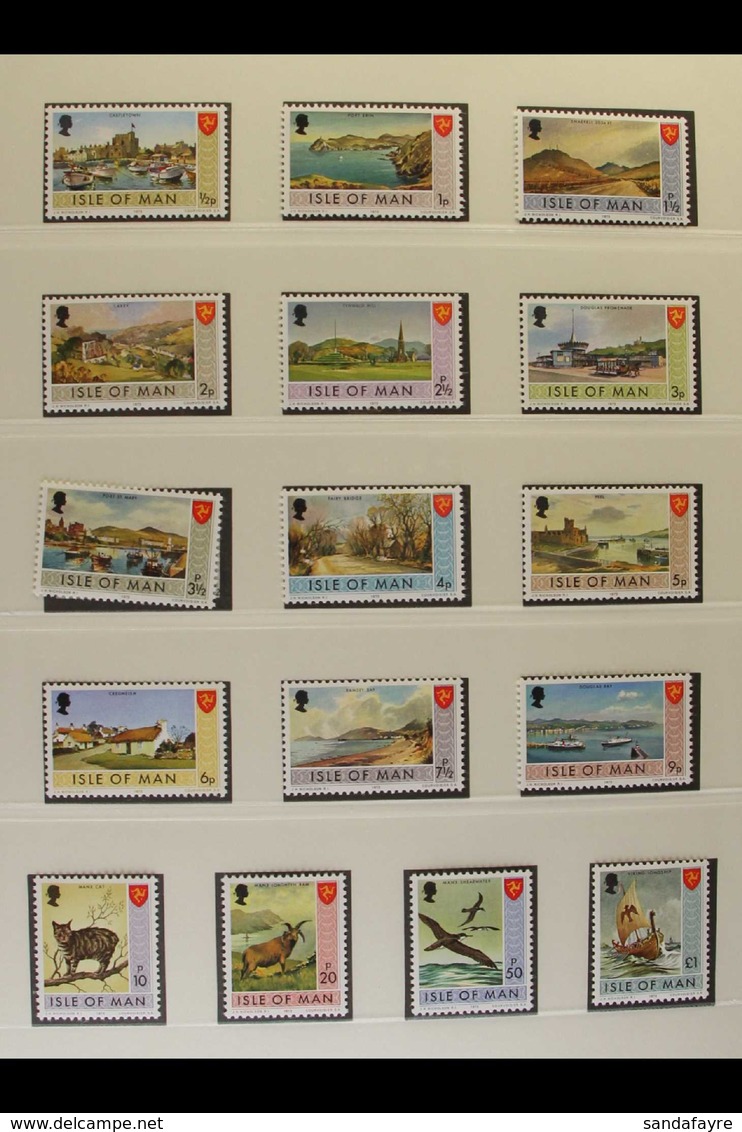 ISLE OF MAN 1958-1989 COMPLETE NEVER HINGED MINT COLLECTION. A Beautiful, Complete Collection Of The Decade, Presented I - Altri & Non Classificati
