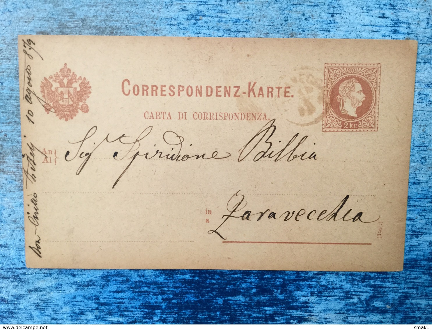 ZARAVECCHIA    BIOGRAD    1879.   CORRESPONDENZ KARTE - Kroatien