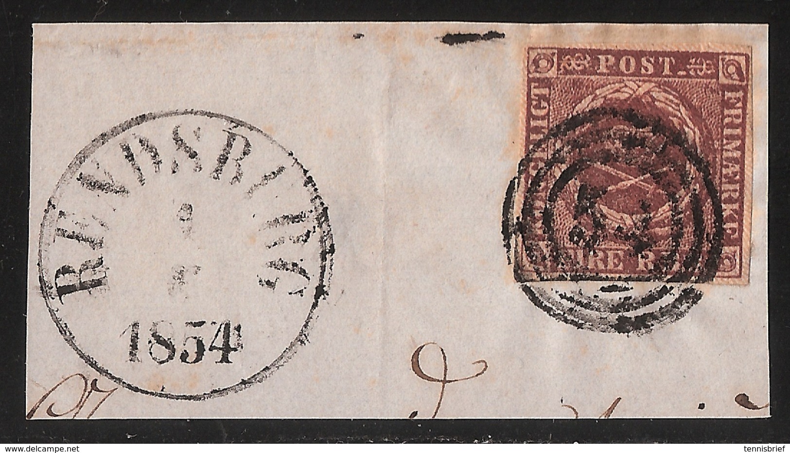 1854,  Rendsburg , Dänemark Nr. 1 ,  #a929 - Schleswig-Holstein