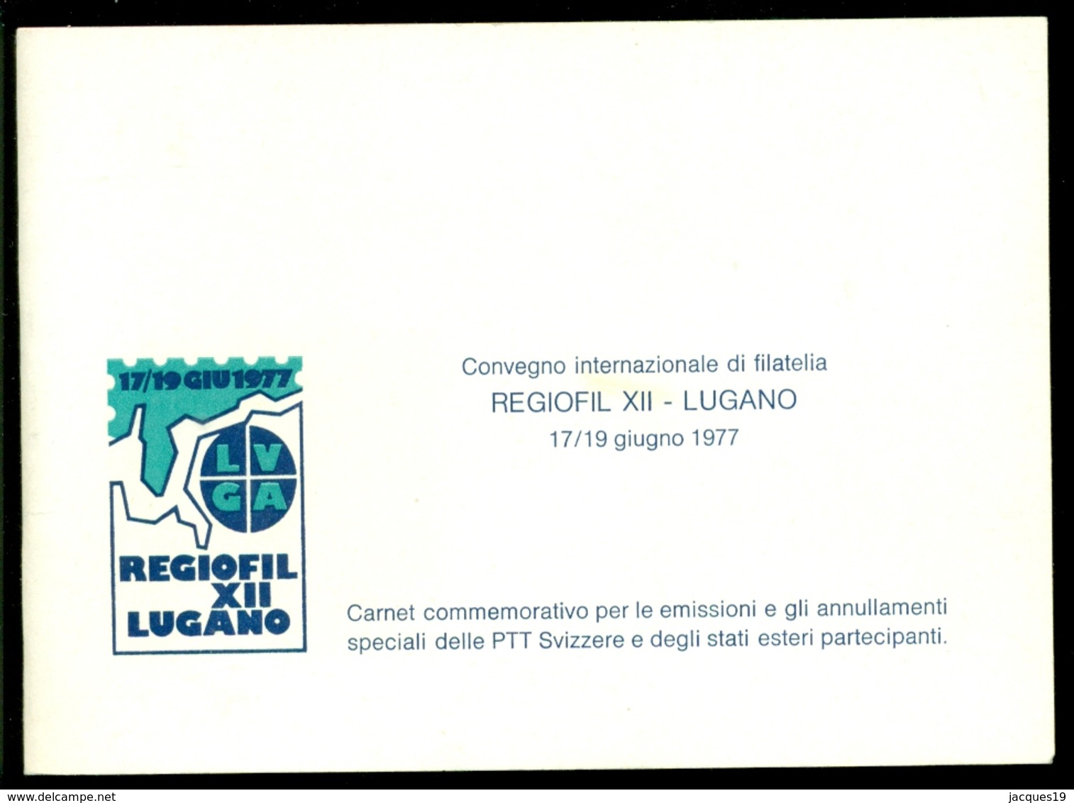 Italie Italia Booklet 1977 Regiofil XII Lugano 17-19 June 1977 With Stamps Of Different Countries (33 Grams) - Altri - Europa