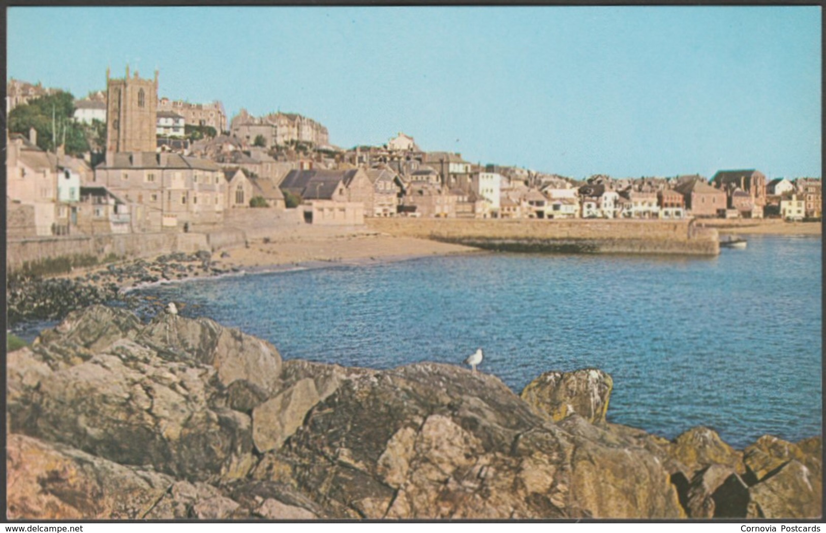 Westcotts Beach And St Ia Church, St Ives, Cornwall, C.1960s - Colourpicture Postcard - St.Ives