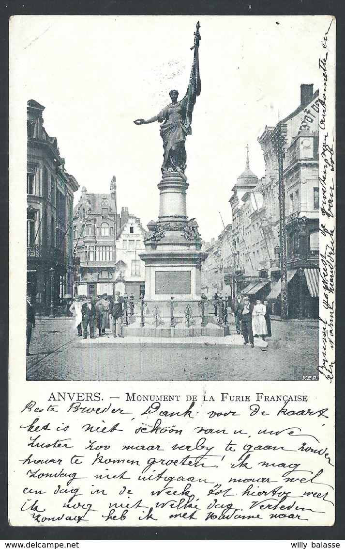 +++ CPA - ANTWERPEN  ANVERS - Monument De La Furie Française    // - Antwerpen