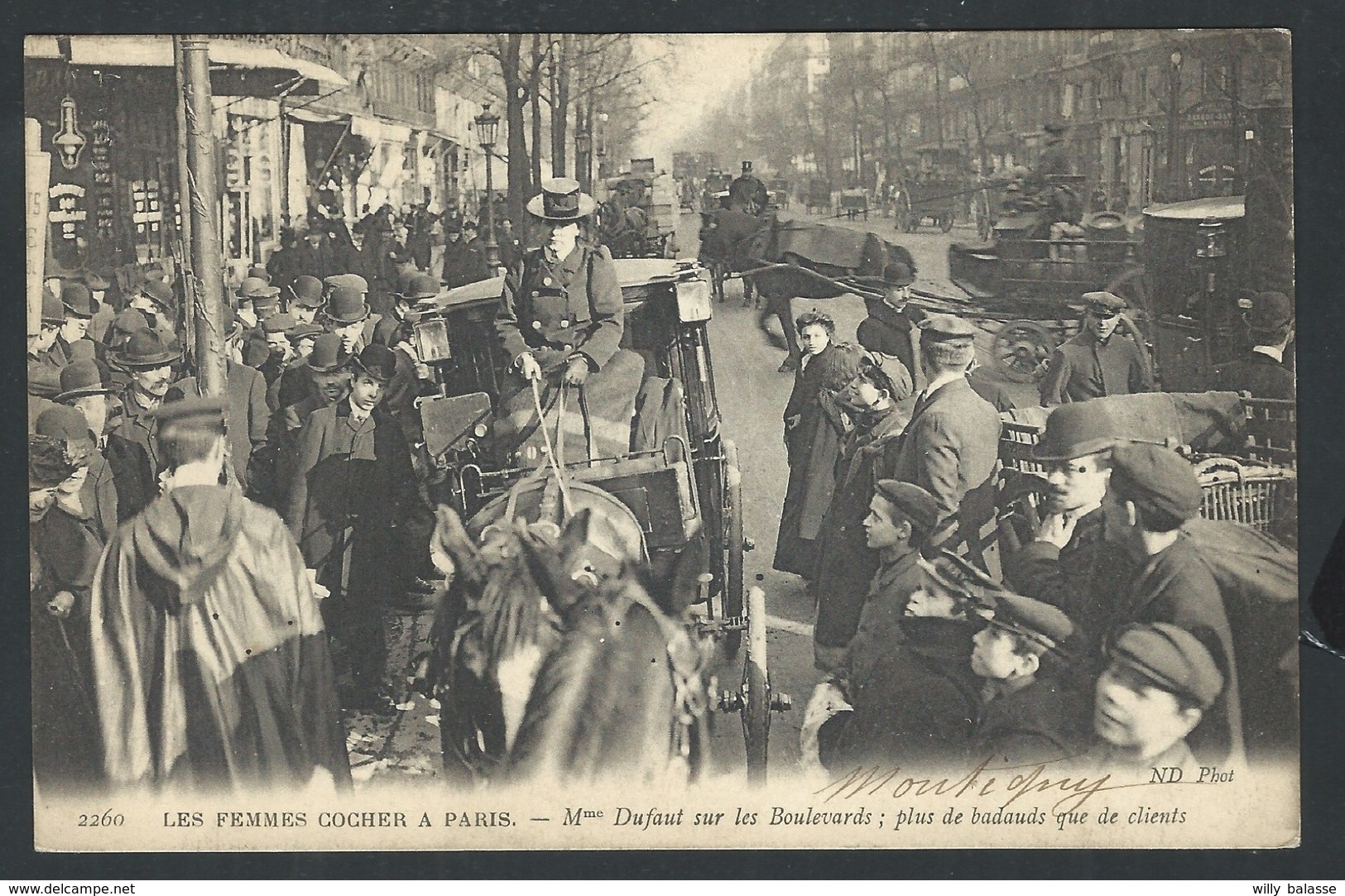 +++ CPA - LES FEMMES COCHER à PARIS - Métier - Mme DUFAUT Sur Les Boulevards...  // - Other & Unclassified