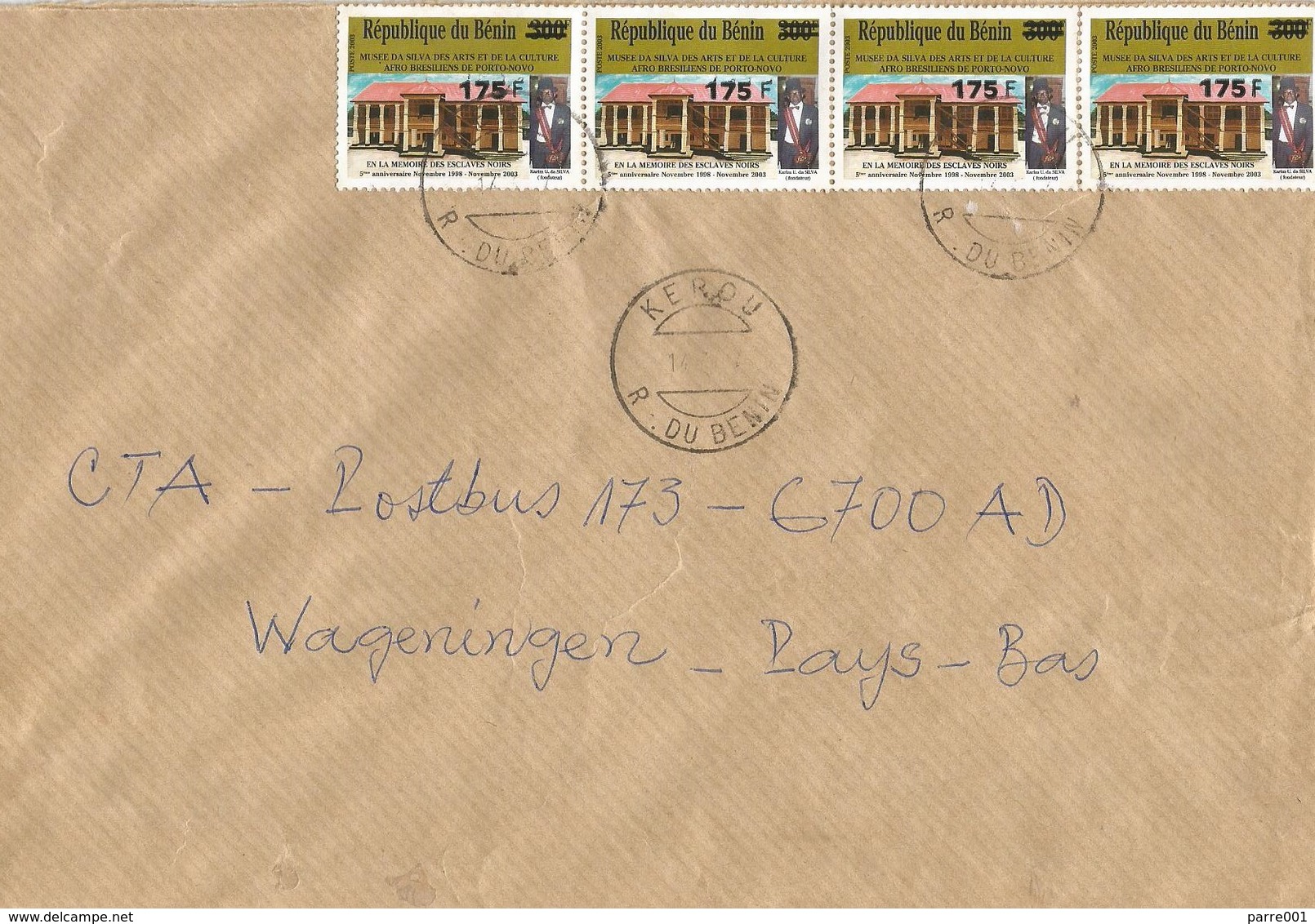 Benin 2007 Kerou Slave Museum 175f On 300f Michel 1397 Cover - Benin - Dahomey (1960-...)