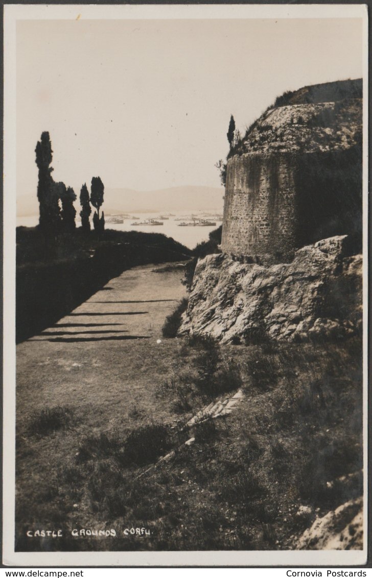 Castle Grounds, Corfu, C.1920s - Agfa RP Postcard - Greece
