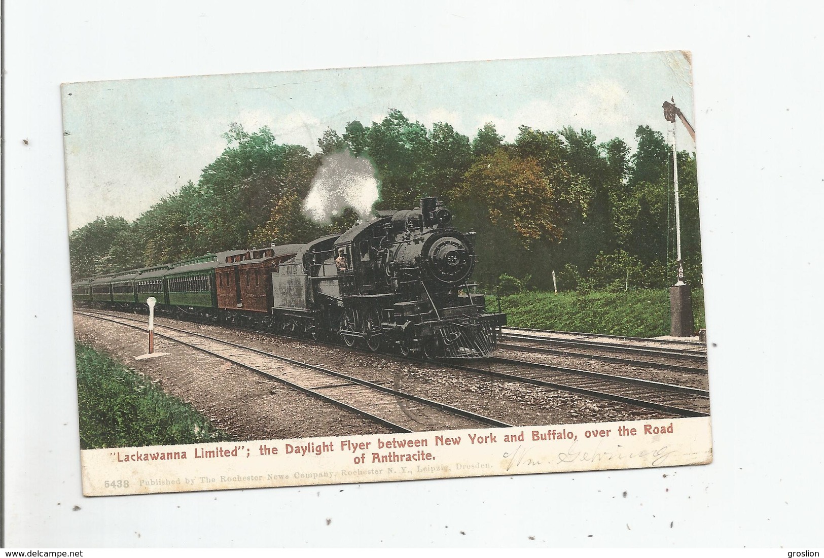 LACKAWANNA LIMITED THE DAYLIGHT FLYER BETWEEN NEW YORK AND BUFFALO OVER THE ROAD OF ANTHRACITE 5438       1905 - Buffalo