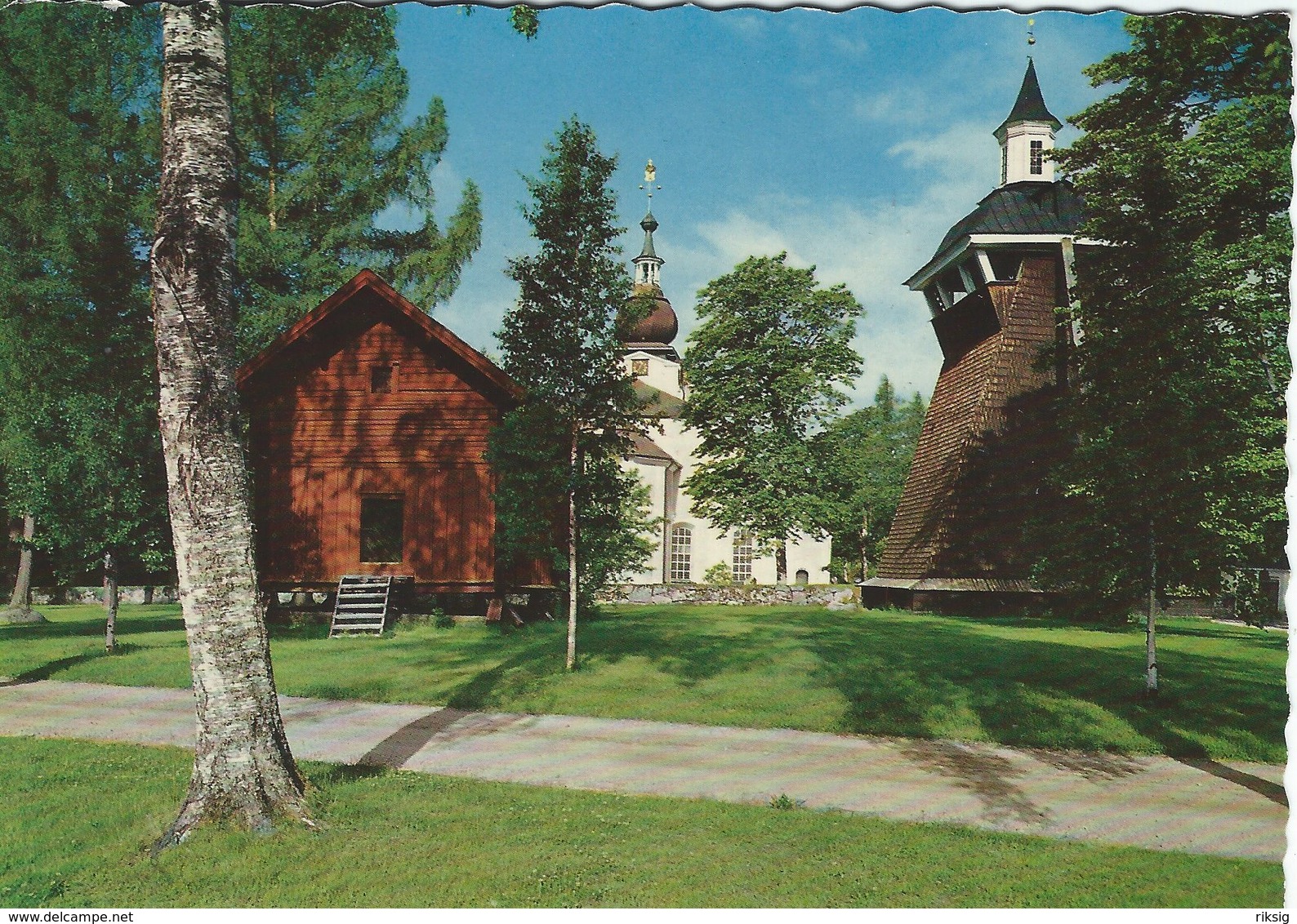 Sweden - The Leksand Church With Its Steeple.    B-3166 - Sweden