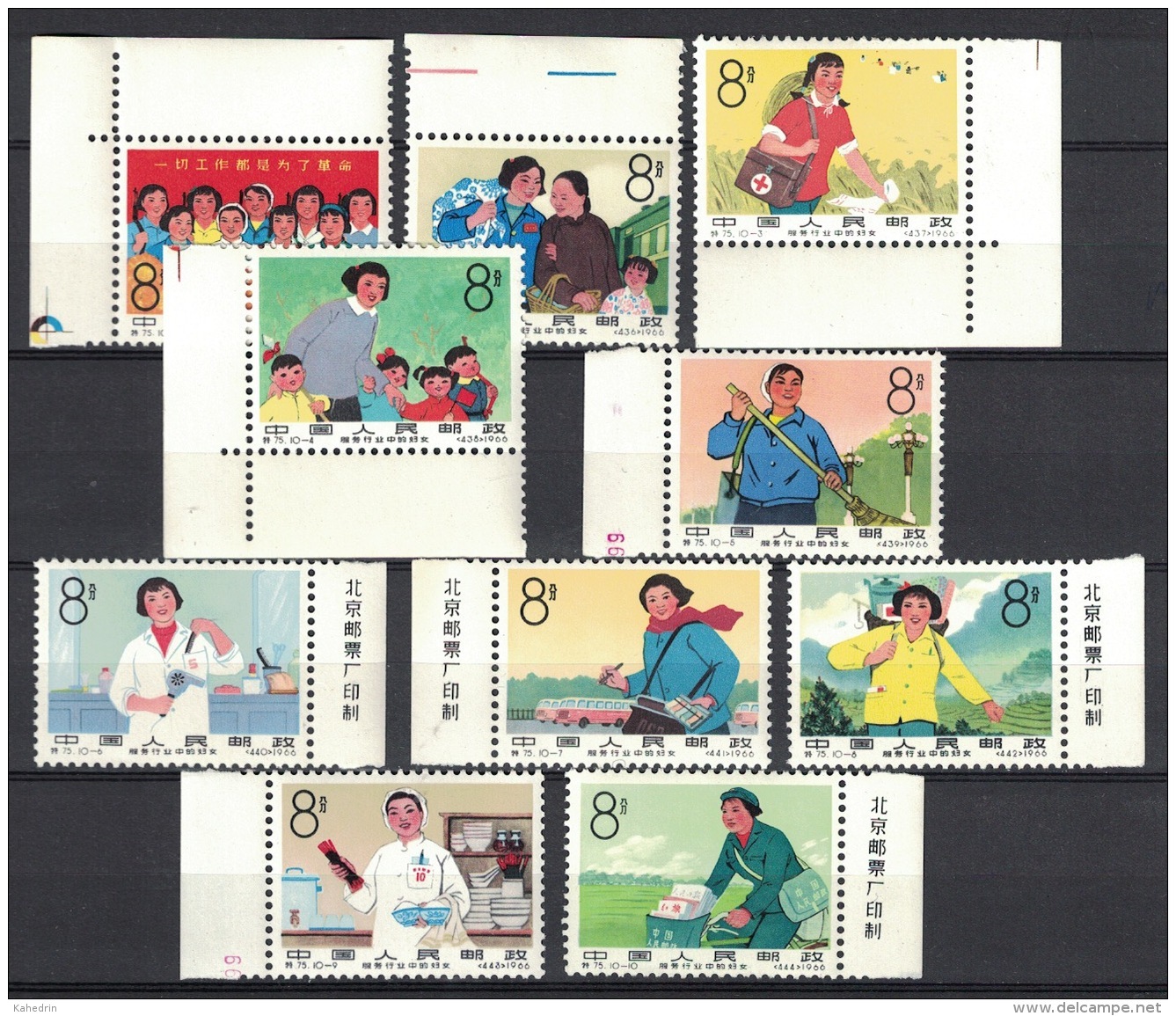 PR China 1966, S75 Women In Public Service **, MNH (with Imprint) - Nuovi