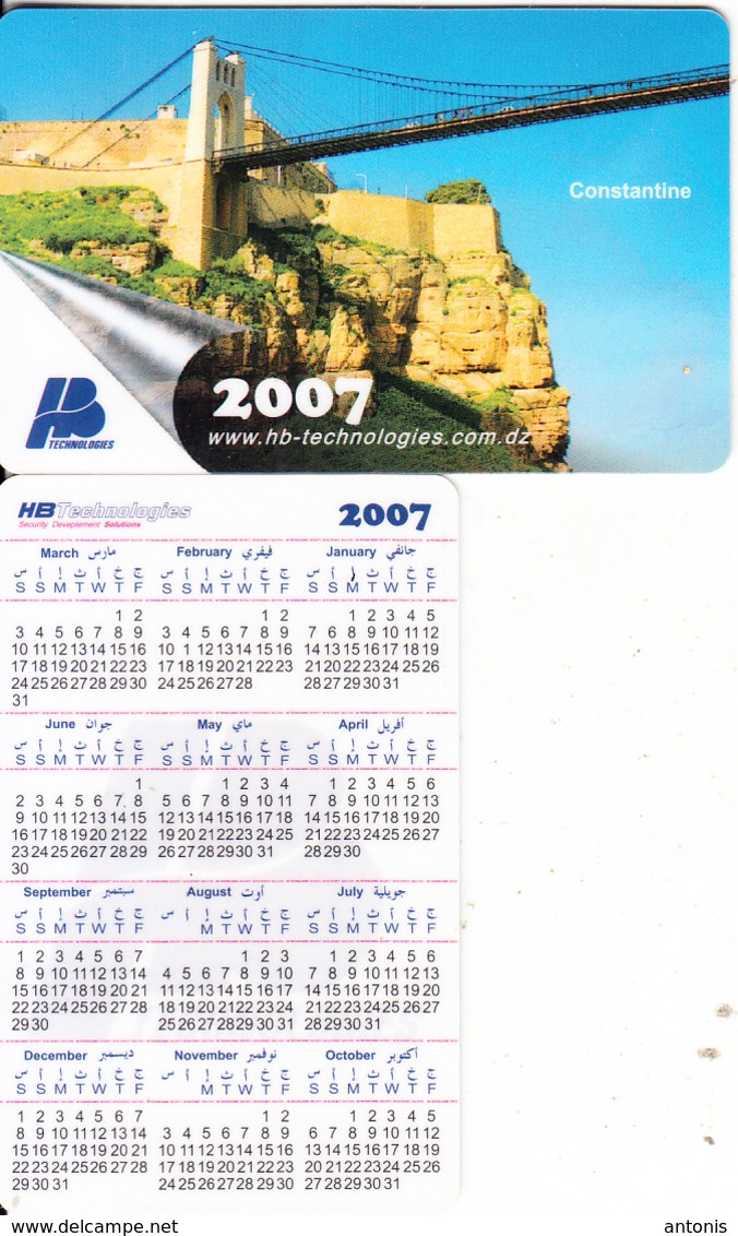 ALGERIA - Sidi M"Cid Bridge/Constantine, Calendar 2007, HB Technologies Sample - Algeria
