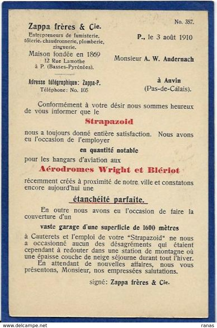 CPA Publicité Publicitaire Réclame Voiture Automobile ANVIN Pas De Calais Non Circulé Voir Scan Du Dos - Altri & Non Classificati