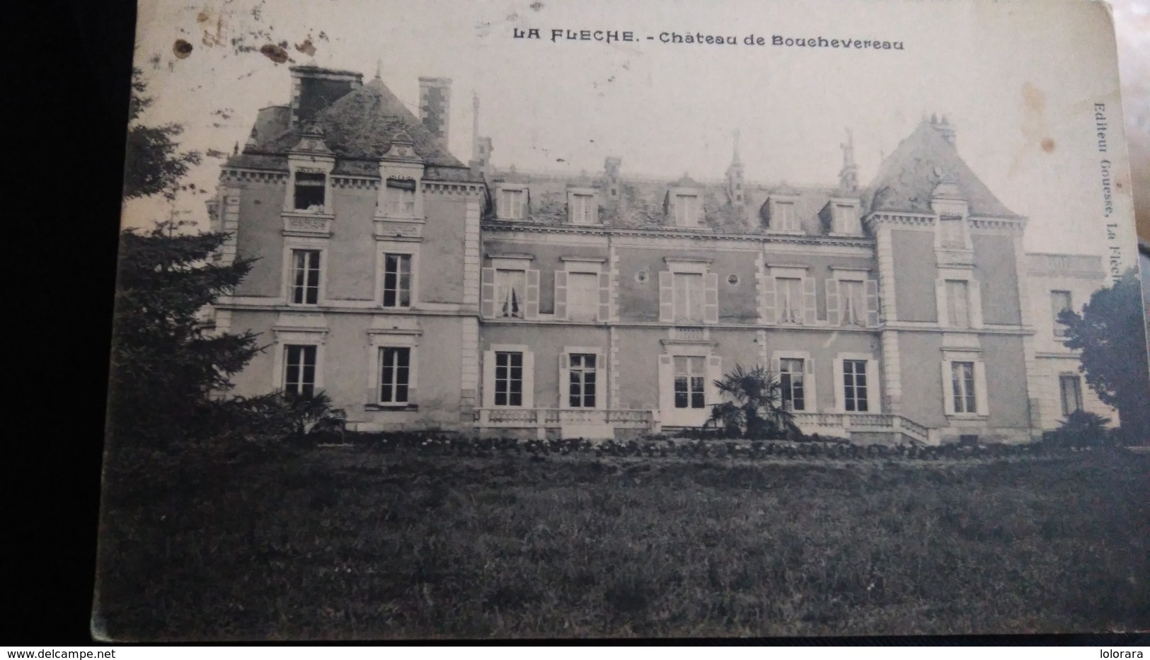 CPA La Flèche Château De Bouchevereau Cachet 28 Régiment Territorial D'infanterie 13ieme Cie Compagnie 1916 - Guerre De 1914-18