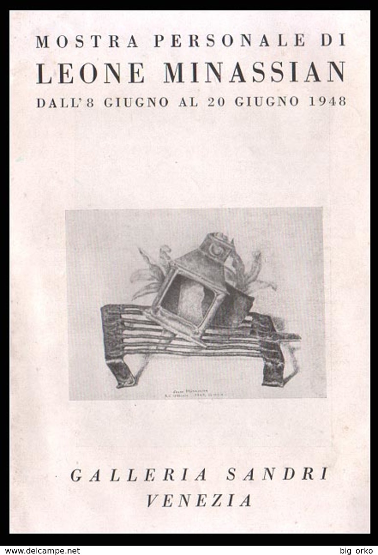VENEZIA - 1948 - OPUSCOLO (8 Facciate Con 7 Immagini) MOSTRA GALLERIA SANDRI - LEONE MINASSIAN (PERSONALE) - Programmi