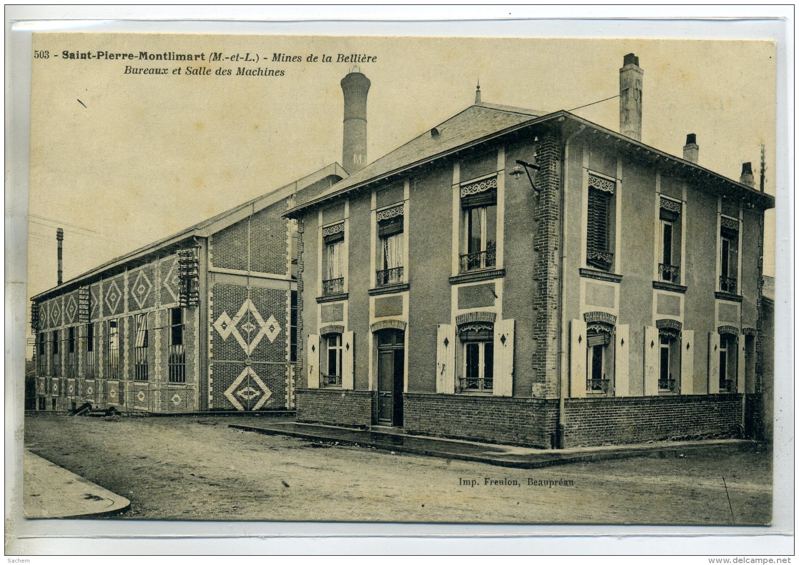 49-12 ST SAINT PIERRE MONTLIMAR   Bureaux Et Salles Des Machines Usine Mines D'or De La Belliere  1910     /D03-2016 - Otros & Sin Clasificación