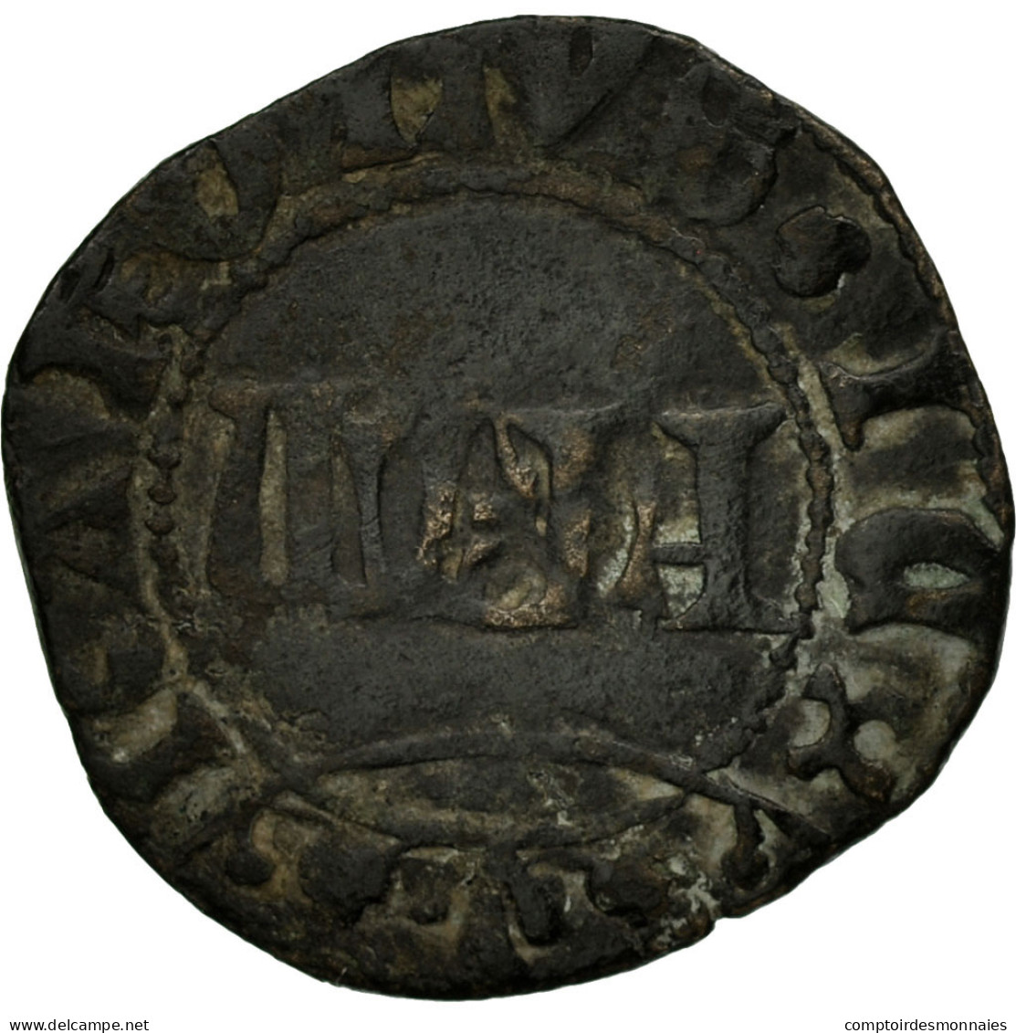 Monnaie, France, Charles VI, Denier Parisis, TB+, Billon, Duplessy:398 - 1380-1422 Charles VI Le Fol