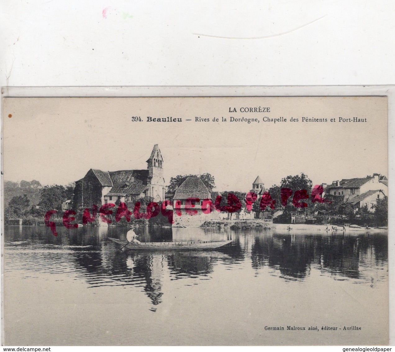 19- BEAULIEU - RIVES DE LA DORDOGNE CHAPELLE DES PENITENTS ET PORT HAUT -EDITEUR MALROUX AURILLAC   -CORREZE - Sonstige & Ohne Zuordnung