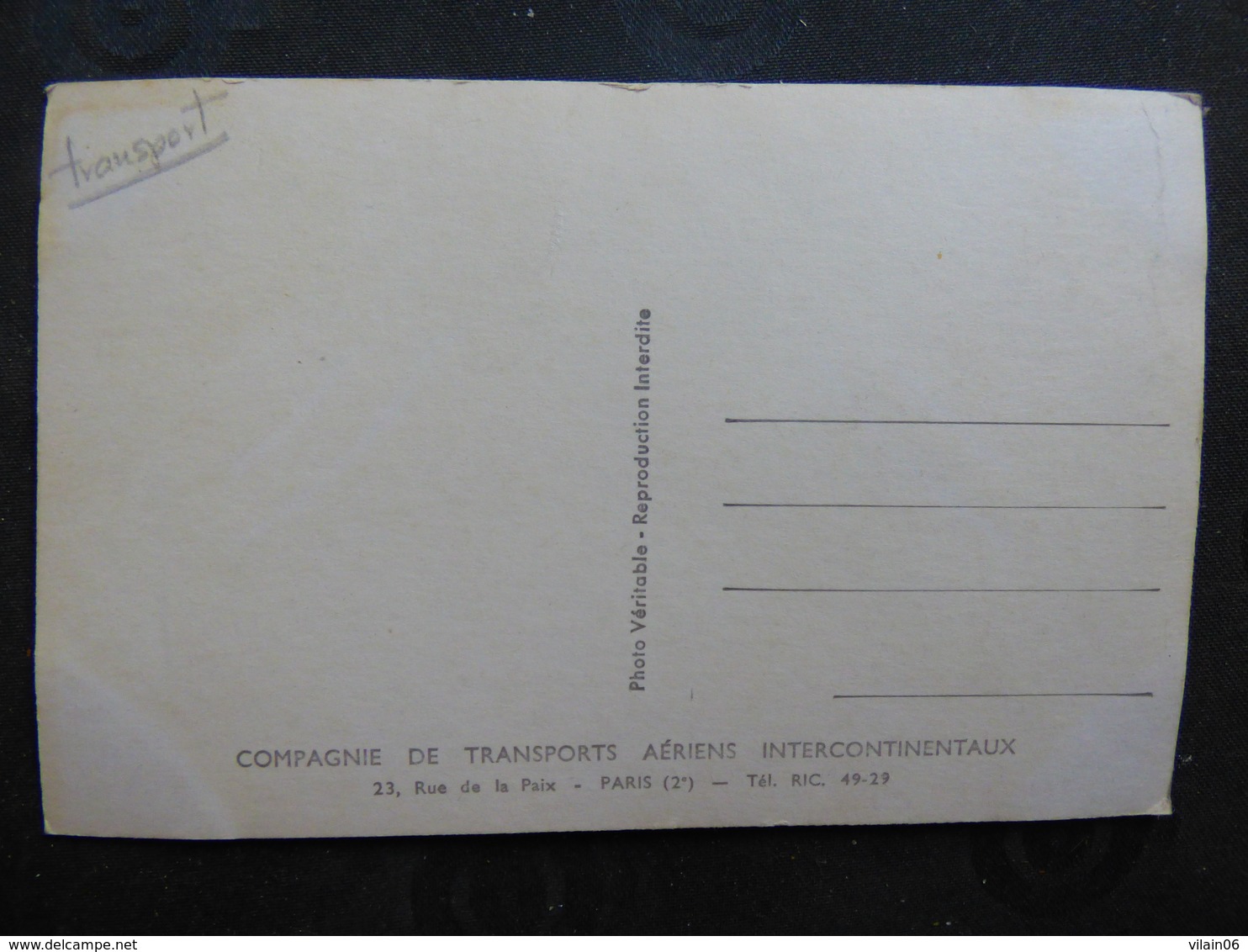 AIRLINE ISSUE / CARTE COMPAGNIE     TAI  DC 7C   F BIAP - 1946-....: Moderne