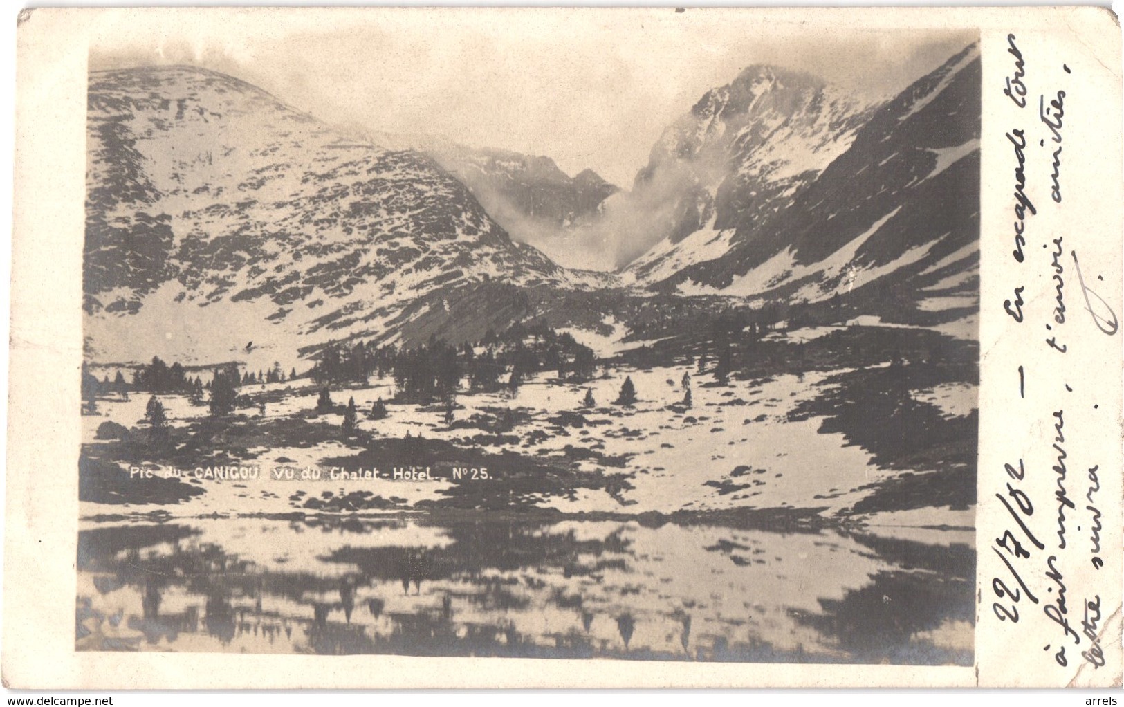 FR66 LE CANIGOU - Carte Photo DUFRESNE 25 - Précurseur - Pic Du Canigou Vu Du Chalet Hôtel - Belle - Autres & Non Classés