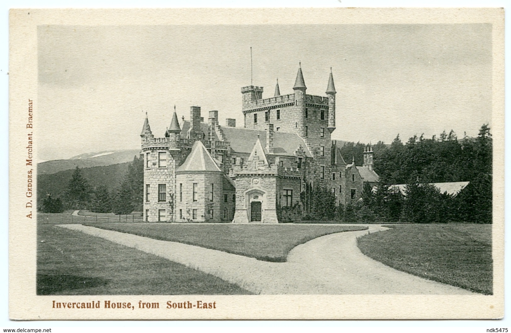 BRAEMAR : INVERCAULD HOUSE, FROM SOUTH EAST - Aberdeenshire