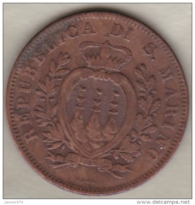 REPUBBLICA DI SAN MARINO . 10 CENTESIMI 1875 - Saint-Marin