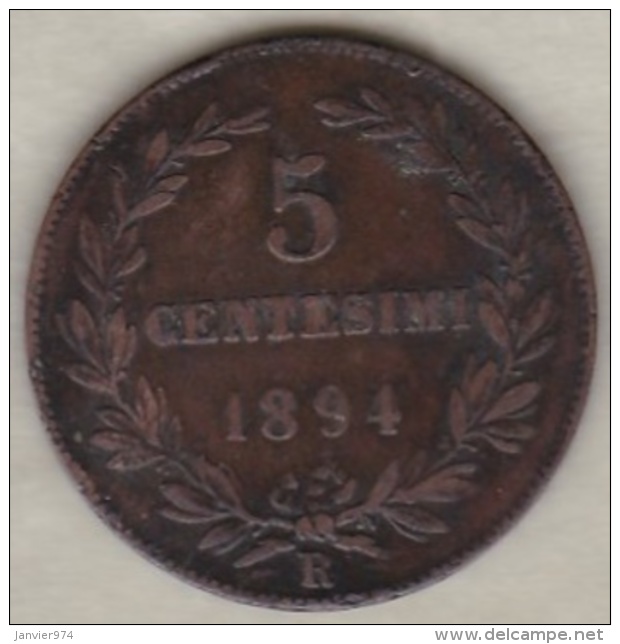 REPUBBLICA DI SAN MARINO . 5 CENTESIMI 1894 R - San Marino