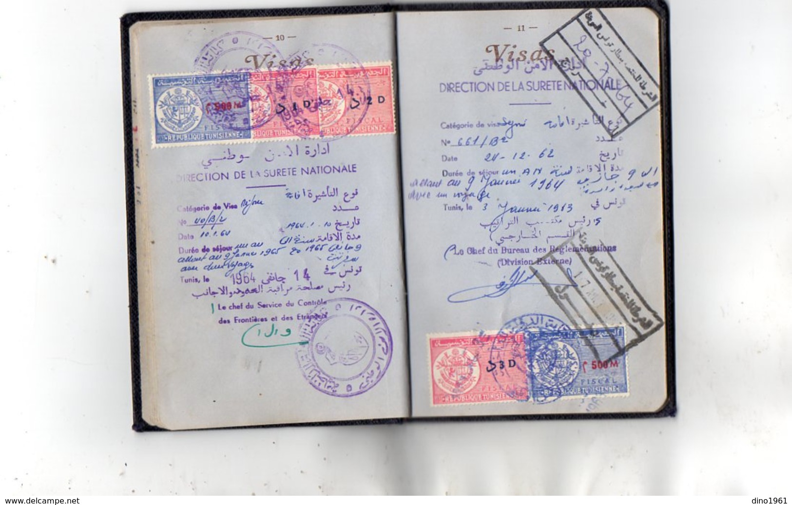 VP12.819 - MARSEILLE 1961 - Passeport - Mr M. BUENO né à TUNIS en 1944