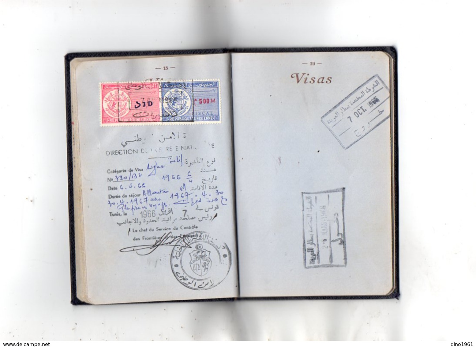 VP12.819 - MARSEILLE 1961 - Passeport - Mr M. BUENO né à TUNIS en 1944