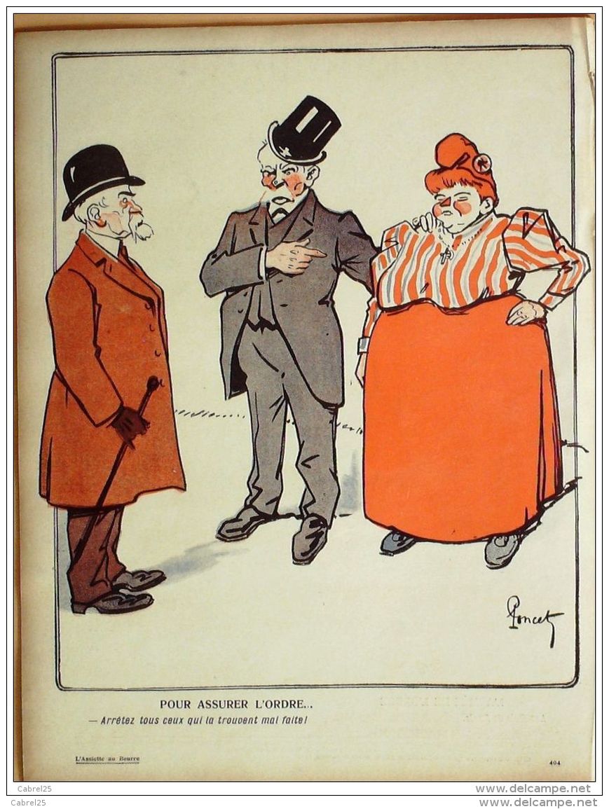 L'ASSIETTE AU BEURRE-1907-337-GRAVURES PONCET-LES HOMMES D'ORDRE - 1900 - 1949